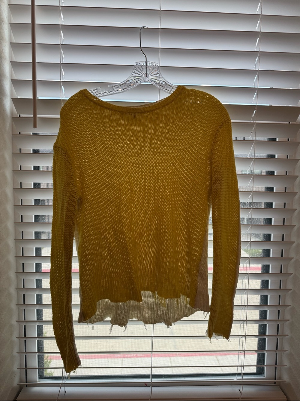 Generation love two-tone sweater yellow and white